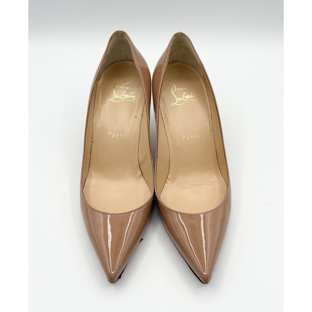 Christian Louboutin Kate 70 Nude Patent Leather Pointed Toe Stiletto Heels EU 36 - Picture 4 of 15